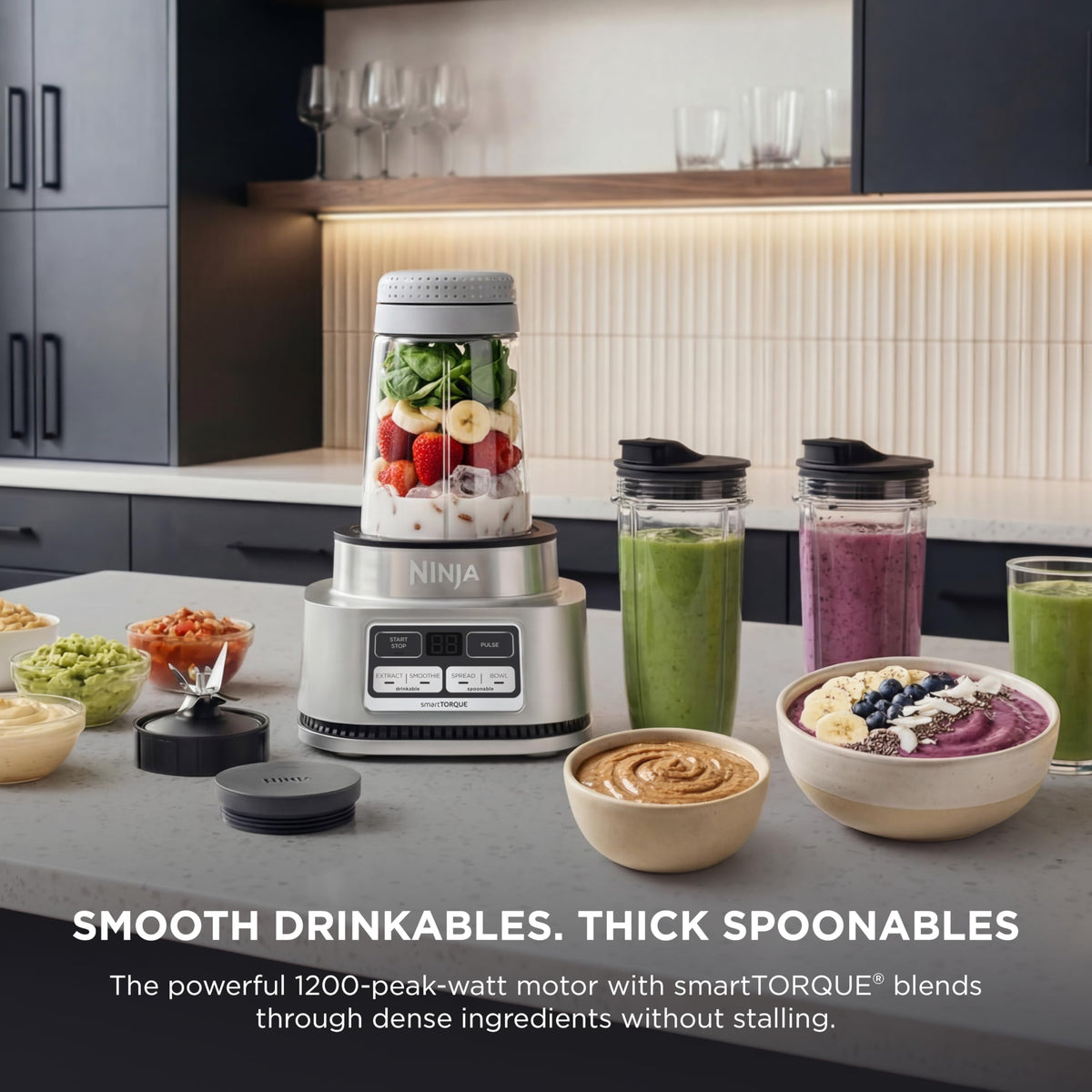 Ninja Foodi hybrid edge blades close-up for efficient blending.