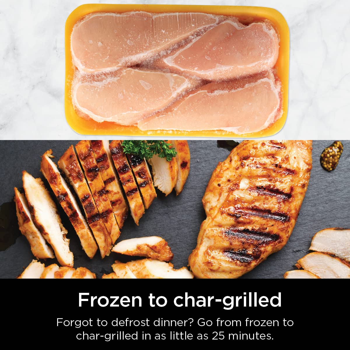 Ninja Foodi Indoor Grill fits up to a 3 lb roast for family meals.