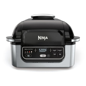 Ninja Foodi Indoor Grill with cyclonic air around food for even searing.