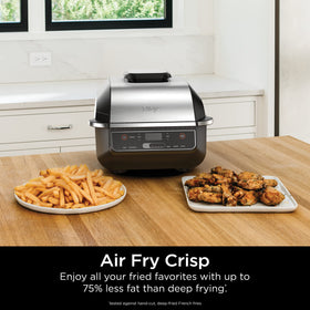 Ninja Foodi Indoor Grill dishwasher-safe pot and accessories.