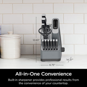 Ninja Foodi NeverDull steak knives deliver clean, even slices.