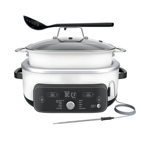 Ninja Foodi PossibleCooker Pro Plus front view showing compact design for flexible kitchen placement.