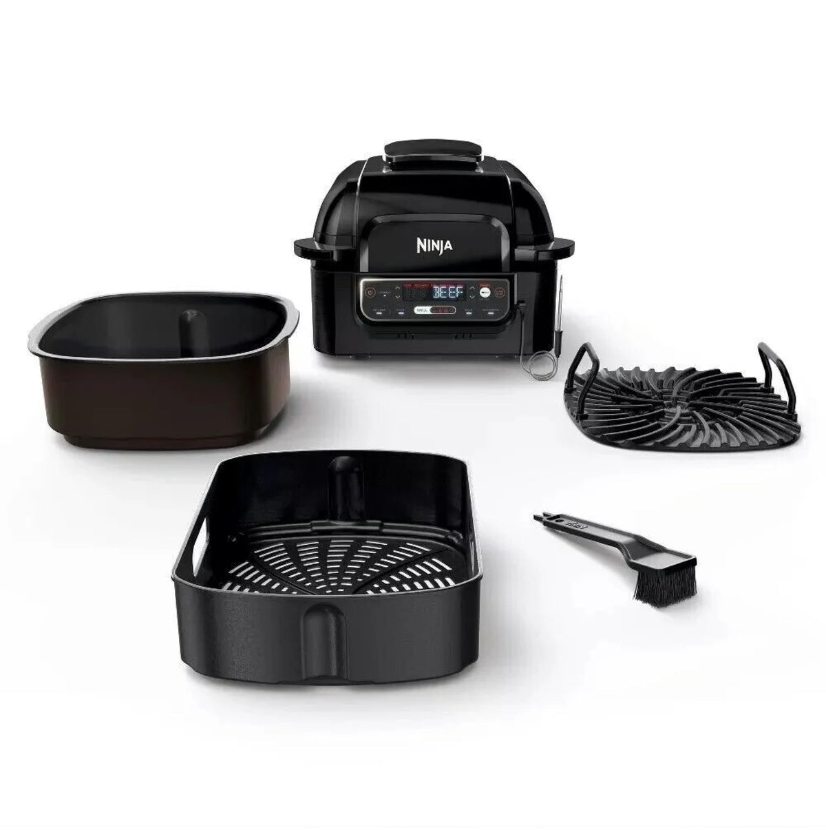 Ninja Foodi Pro dishwasher-safe ceramic-coated parts simplify cleanup.