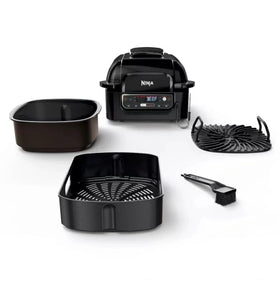 Ninja Foodi Pro dishwasher-safe ceramic-coated parts simplify cleanup.