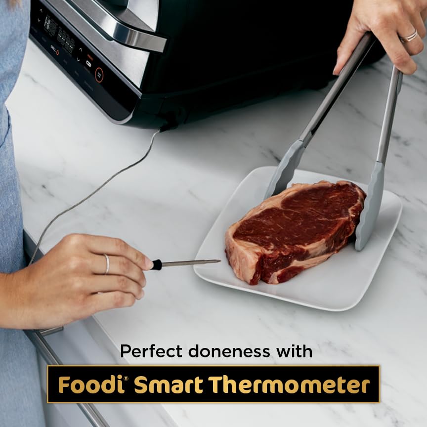 Ninja Foodi Smart Thermometer shows doneness presets for precise cooking