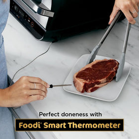 Ninja Foodi Smart Thermometer shows doneness presets for precise cooking
