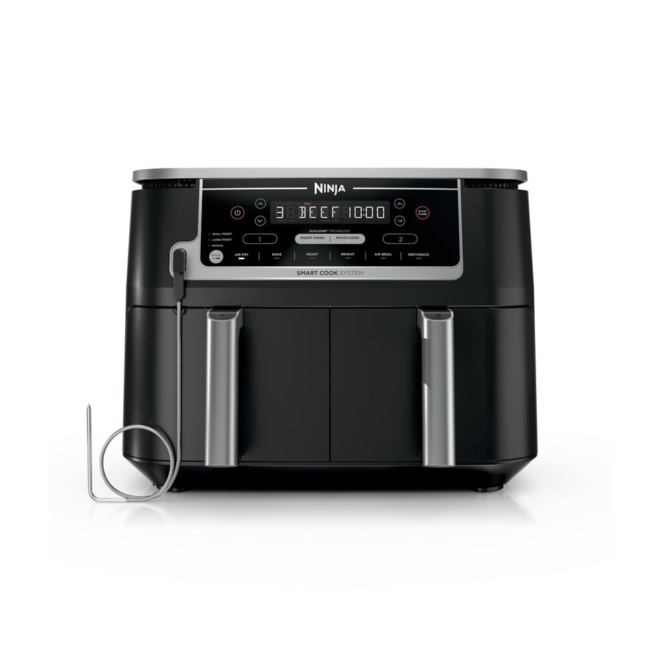 Ninja Foodi XL dual-zone baskets ready for two dishes at once