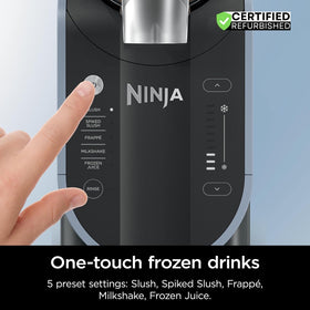 Ninja FS301 pour handle and drip tray for mess-free serving.