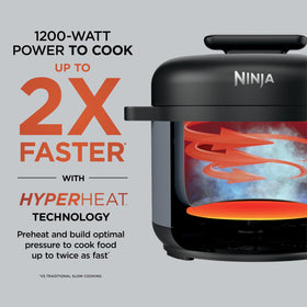 Ninja HyperHeat 6-5qt capacity ideal for family meals.