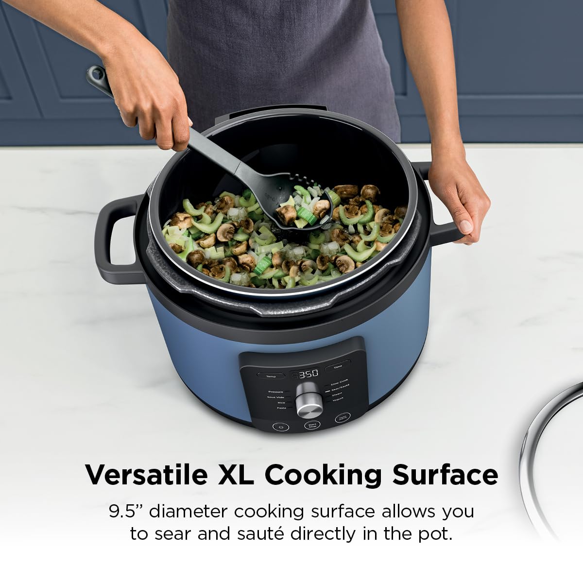 Ninja HyperHeat 9-in-1 rice setting delivers fluffy rice quickly.