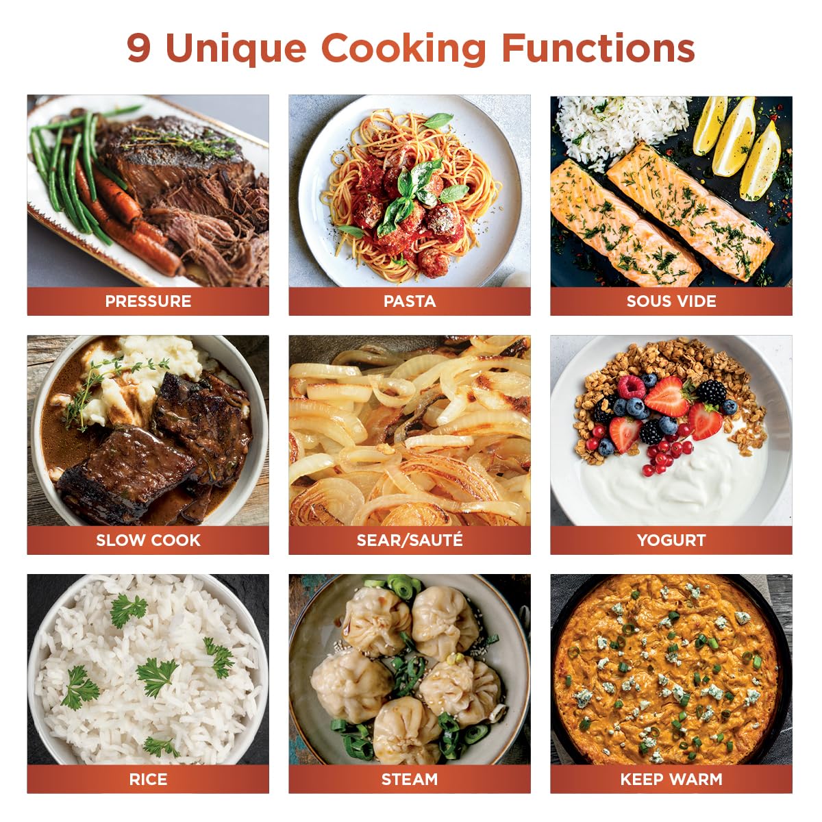 Ninja HyperHeat 9-in-1 slow-cook mode for flavorful, hands-off meals.