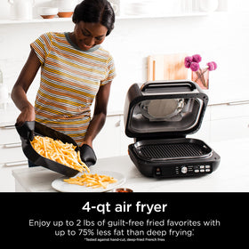 Ninja IG651 air crisp function delivers crispy textures with less oil.