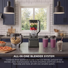Ninja Kitchen System 8-cup processor bowl for even chopping.