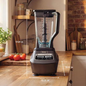 Ninja Kitchen System spout lids included for easy serving.