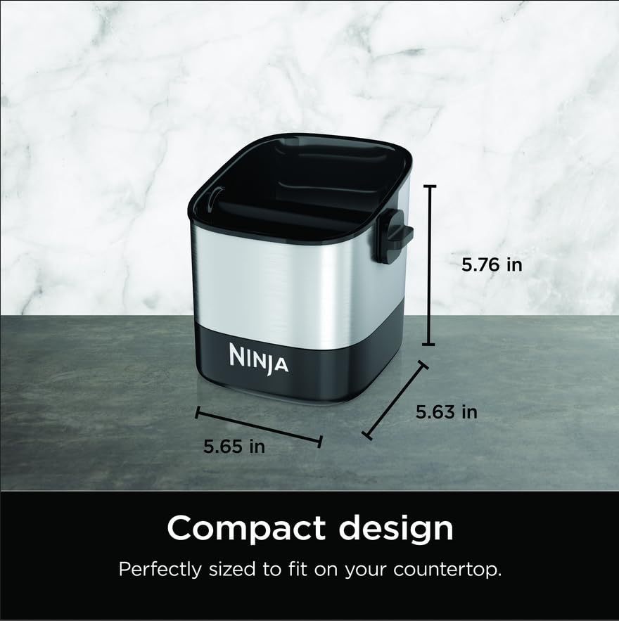 Ninja Luxe Café Knock Box non-slip base for stable operation.