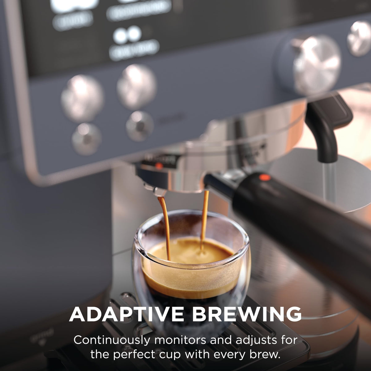 Ninja Luxe Café Premier assisted tamper for even, clean tamping