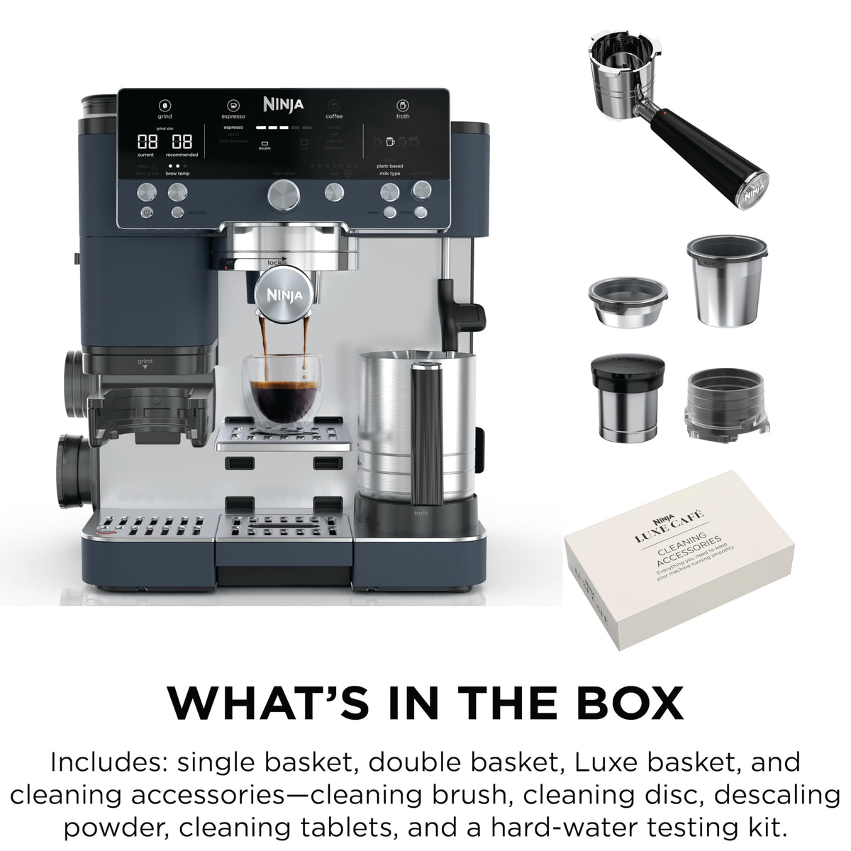 Ninja Luxe Café Premier adjustable brew sizes for different cups