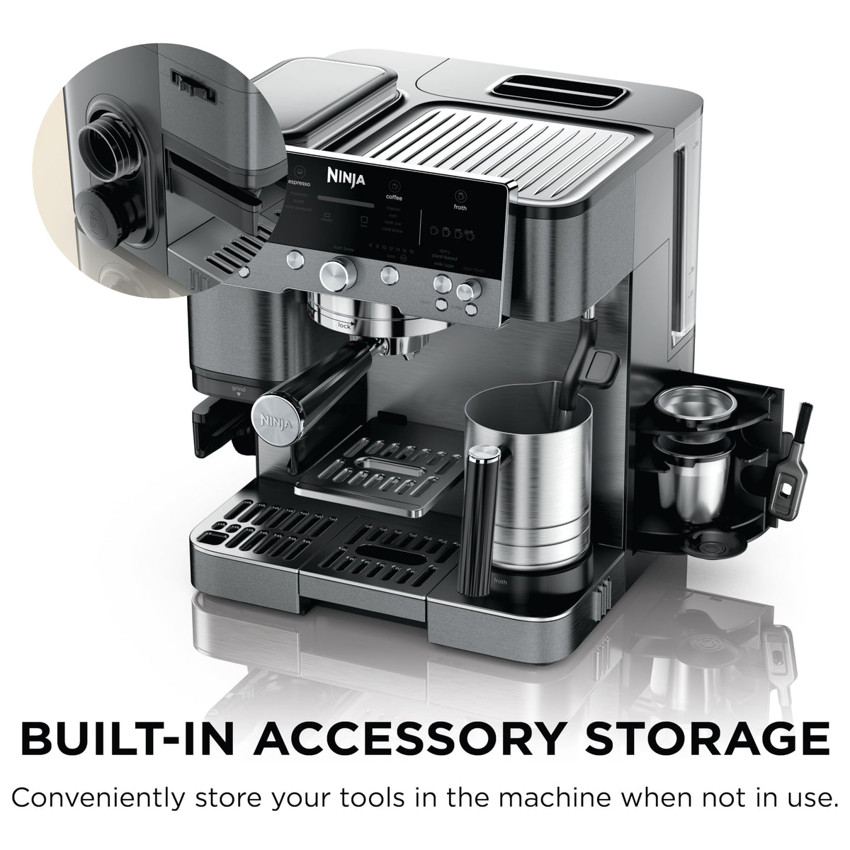 Ninja Luxe Café Premier cold-pressed coffee highlights flavor extraction at low heat.