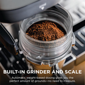 Ninja Luxe Café Premier conical grinder settings for versatile bean options.