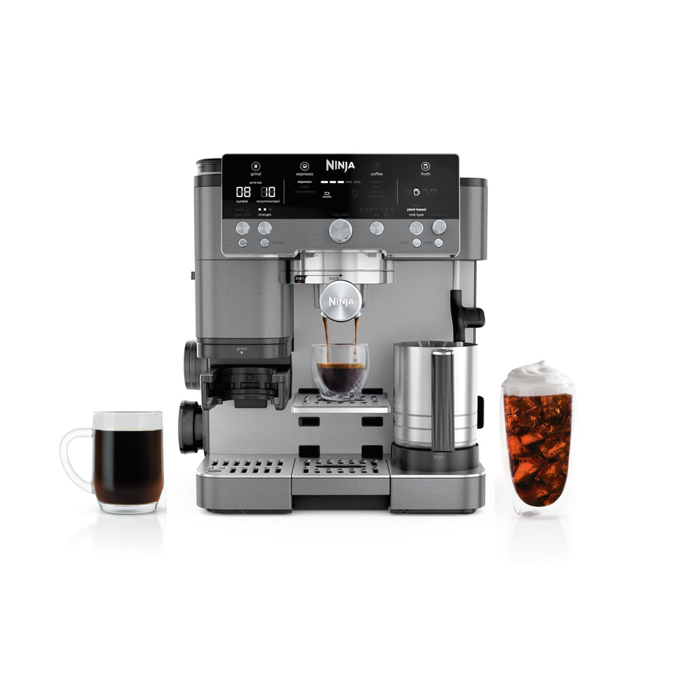 Ninja Luxe Café Premier espresso shot with precise grind and balanced extraction.