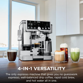 Ninja Luxe ES701 dual froth system creates cafe-quality microfoam at home.