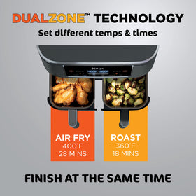 Ninja Match Cook feature copies settings between baskets for easier batch meals.
