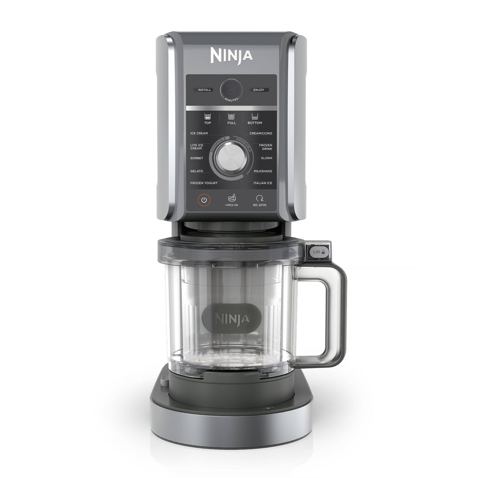 Ninja NC501 CREAMi Deluxe with 2XL pint containers for family-sized treats.