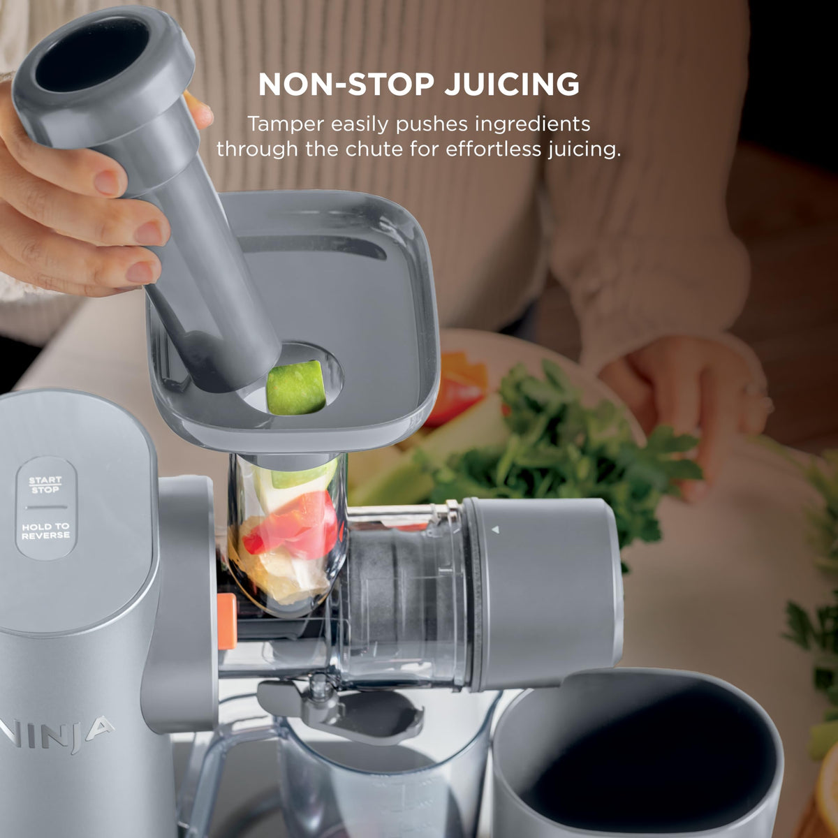 Ninja NeverClog compact design on a kitchen countertop