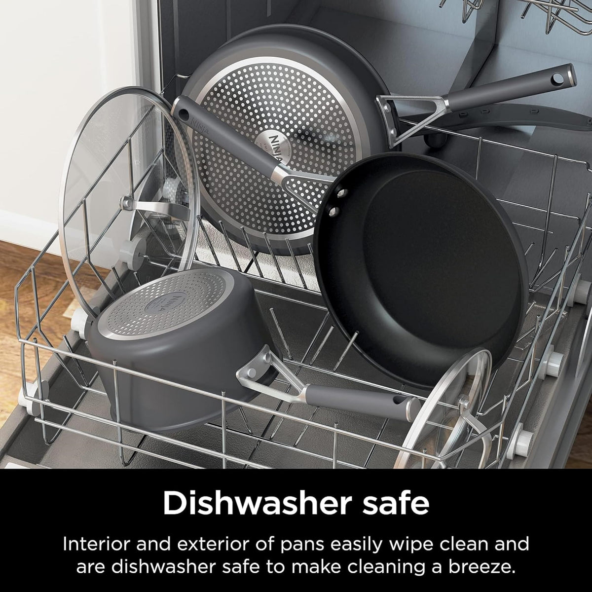 Ninja NeverStick Pro compatible with gas, electric, induction stoves.