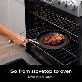 Ninja NeverStick Pro nonstick surface easy to wipe clean after cooking.