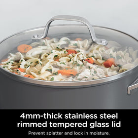 Ninja NeverStick Pro sear and sauté performance with minimal oil.