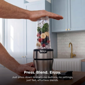 Ninja Nutri-Plus Pro Extractor Blades crushing ice for creamy texture