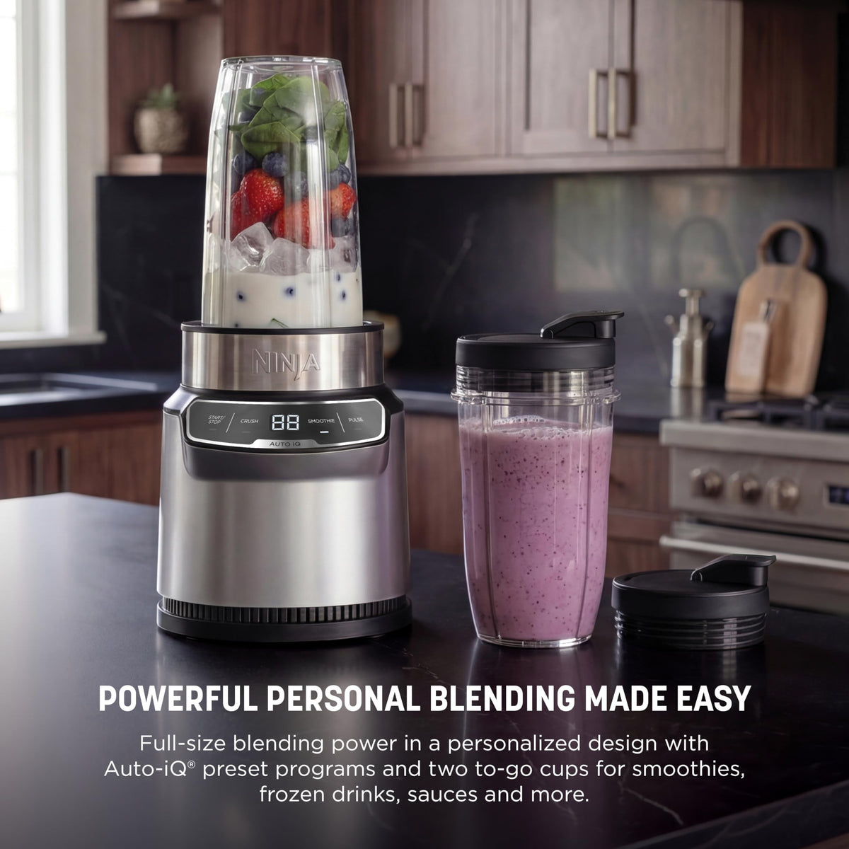 Ninja Nutri Pro blade assembly enables efficient nutrient extraction.