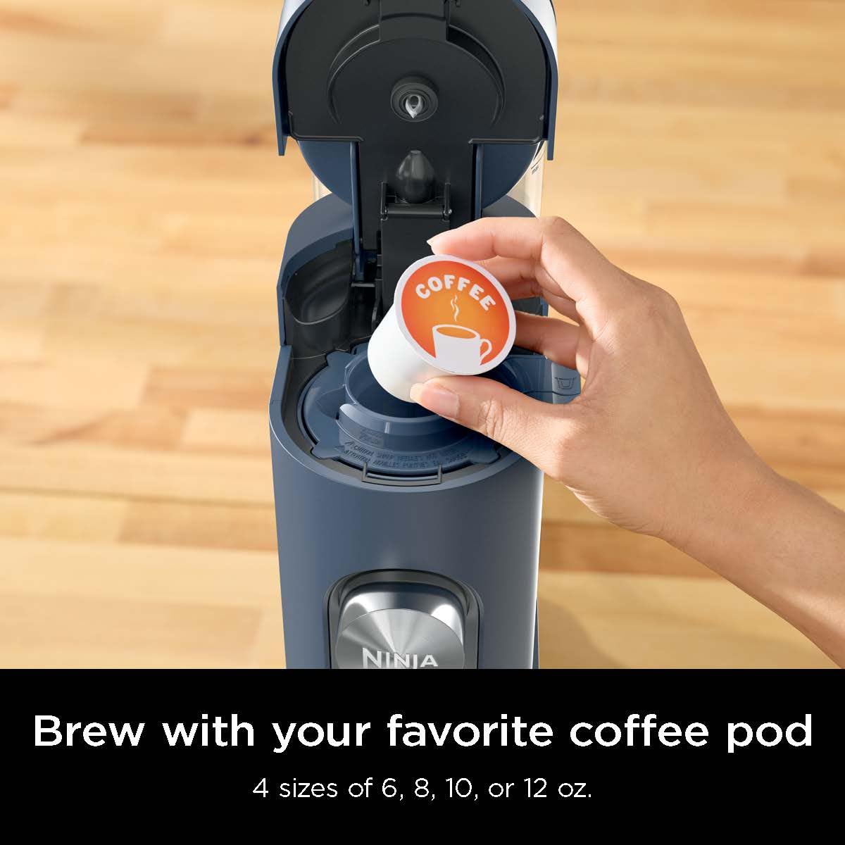 Ninja PB041NV pods or grounds brew option for flexible flavor choices