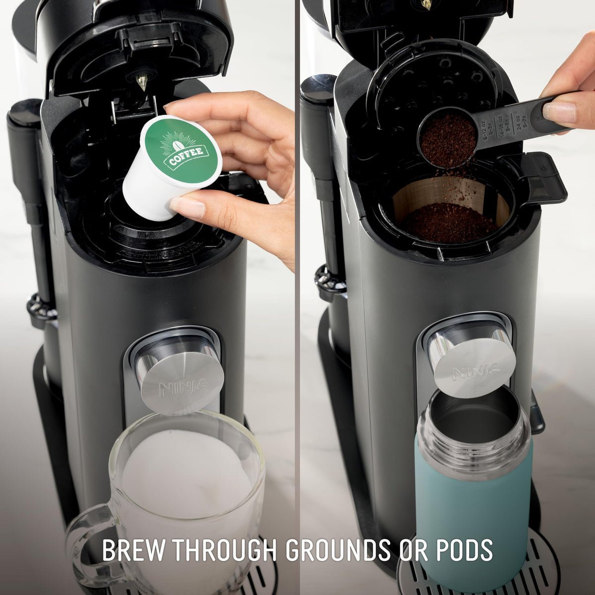 Ninja PB051 shows four brew styles for customizable flavor profiles.