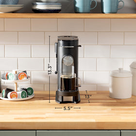 Ninja PB051 built-in frother creates café-style milk foam at home.