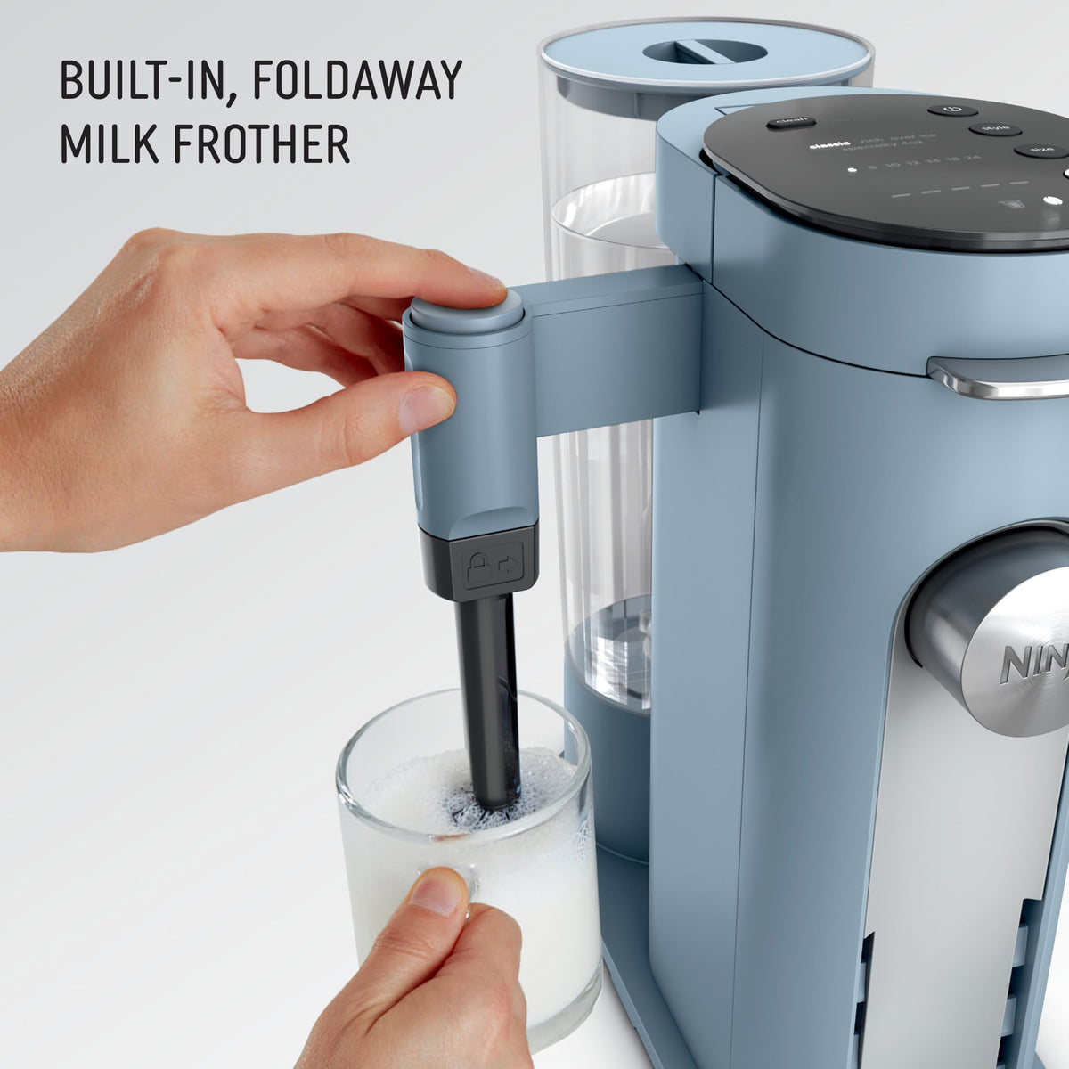 Ninja PB055ABL travel mug compatibility enables take-and-go coffee.