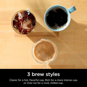 Ninja Pods and Grounds ice brew function for flavorful cold coffee