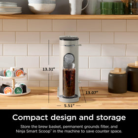 Ninja PB041ST on the counter demonstrates space-saving design.