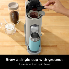 Ninja PB041ST iced coffee mode illustrated for non-diluted beverages.