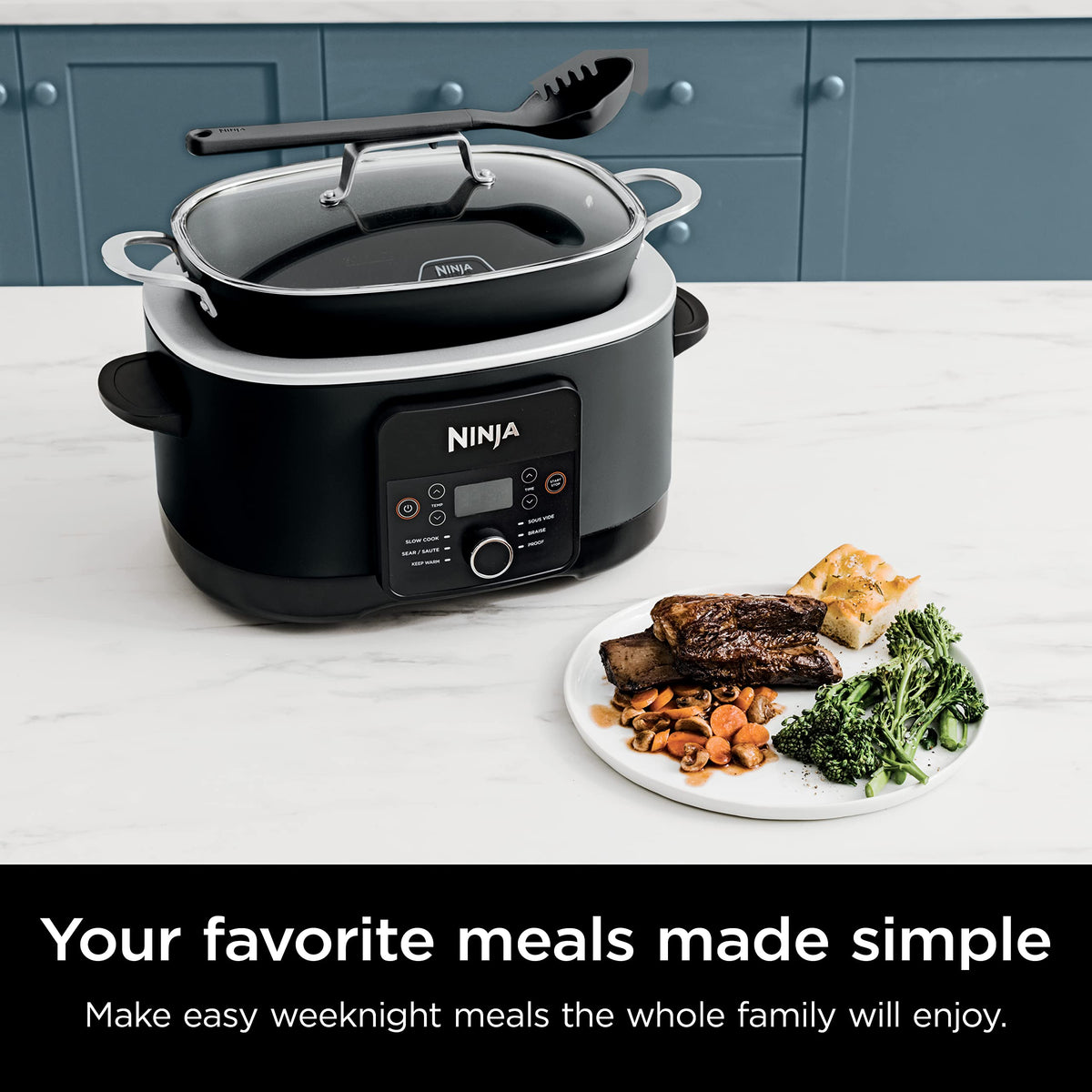 Ninja PossibleCooker Plus 8.5-quart pot ready for high-capacity meals.