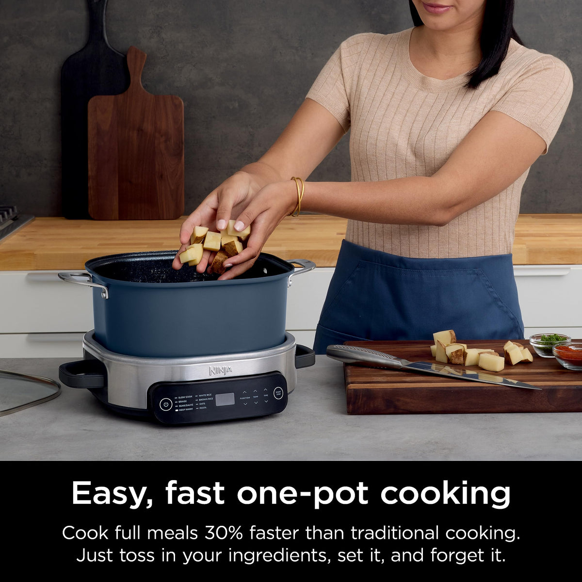 Ninja PossibleCooker Pro braise function enhances sauces and tenderness.