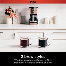 Ninja PRO control panel showing Classic and Rich brew options