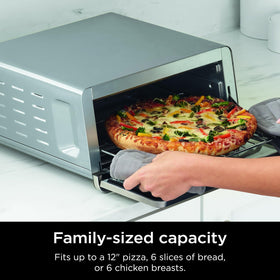 Ninja Removable Crumb Tray for quick cleanup after cooking.