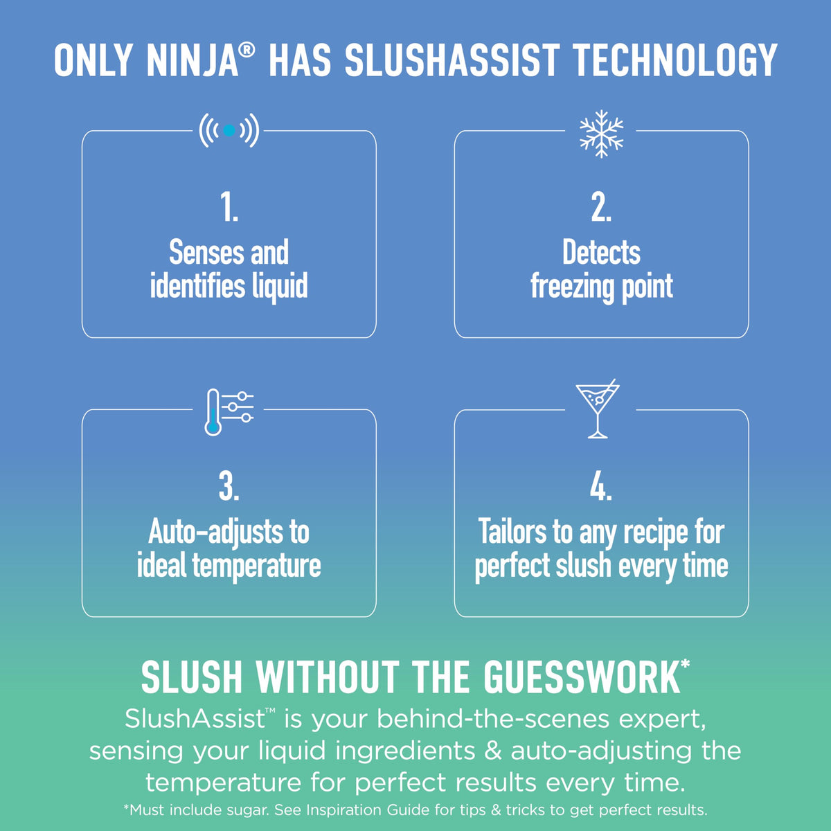 Ninja SLUSHi XL front view highlighting up to 150 oz batch capacity.