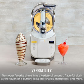 Ninja SLUSHi XL device with rinse cycle feature for easy cleanup.