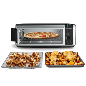 Ninja SP080 Foodi Digital Air Fry Oven front view showing compact counter design and space-saving appeal.