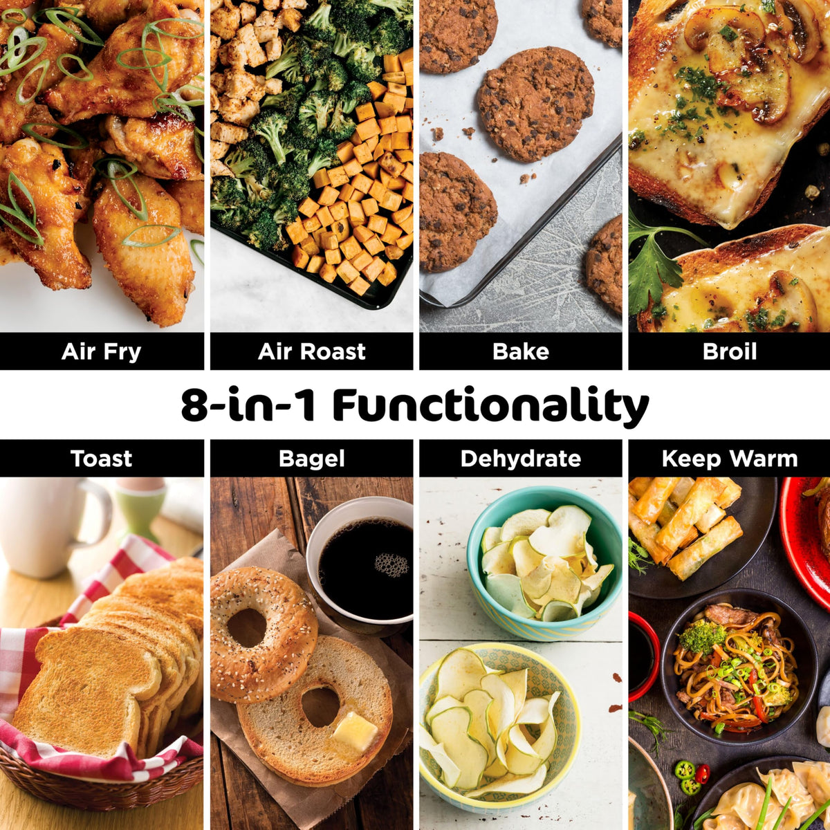 Ninja SP101 8-in-1 functionality enables multiple cooking styles in one appliance