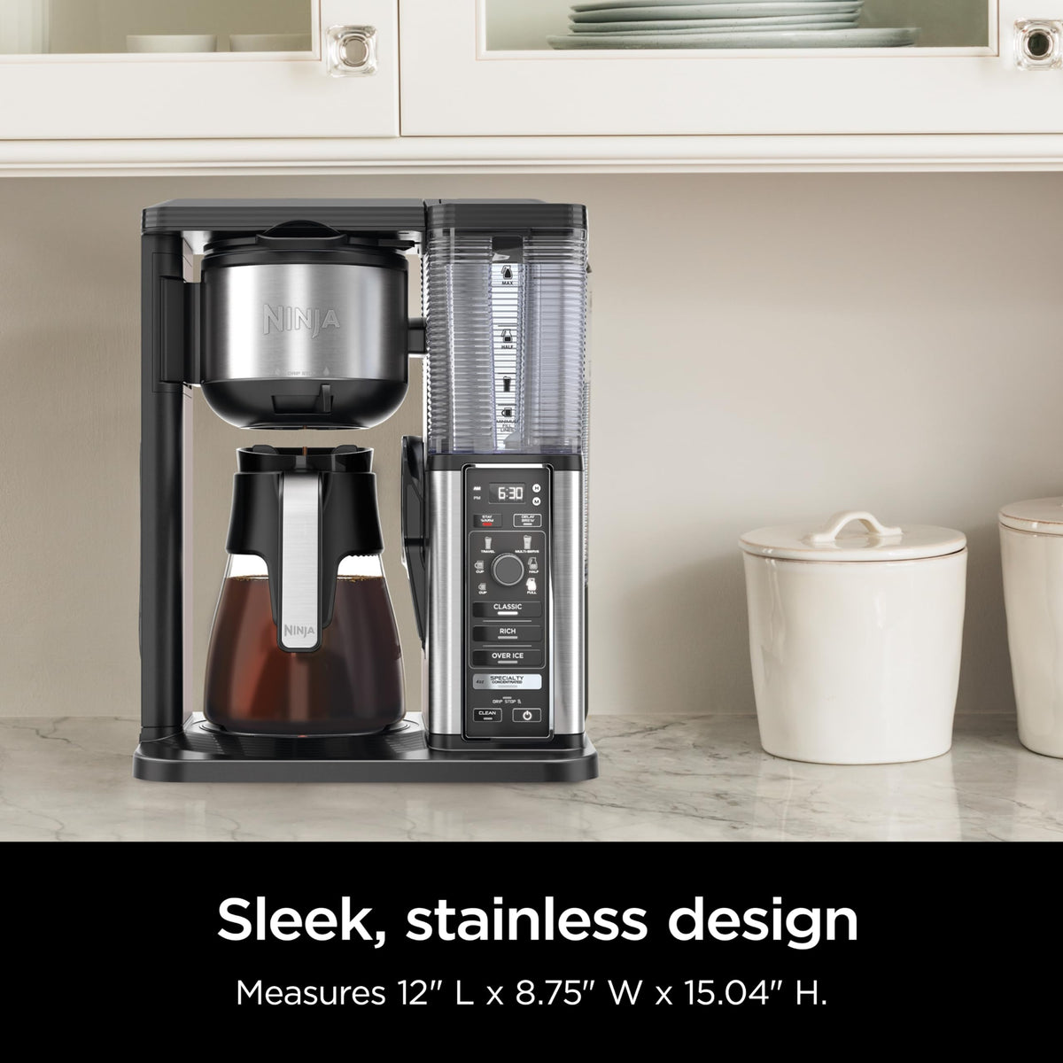 Ninja CM401 compact design fits on modern countertops.
