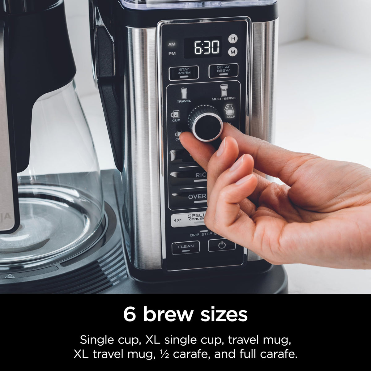 Ninja CM401 permanent filter simplifies setup and cleanup.